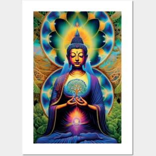 Buddha and the tree of life Mandala Posters and Art